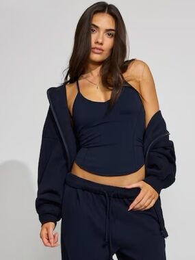 Garage Navy Zip-Front Hoodie